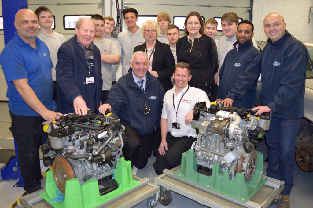 Ford donate engines to local skills college after MP visit | Rebecca Harris