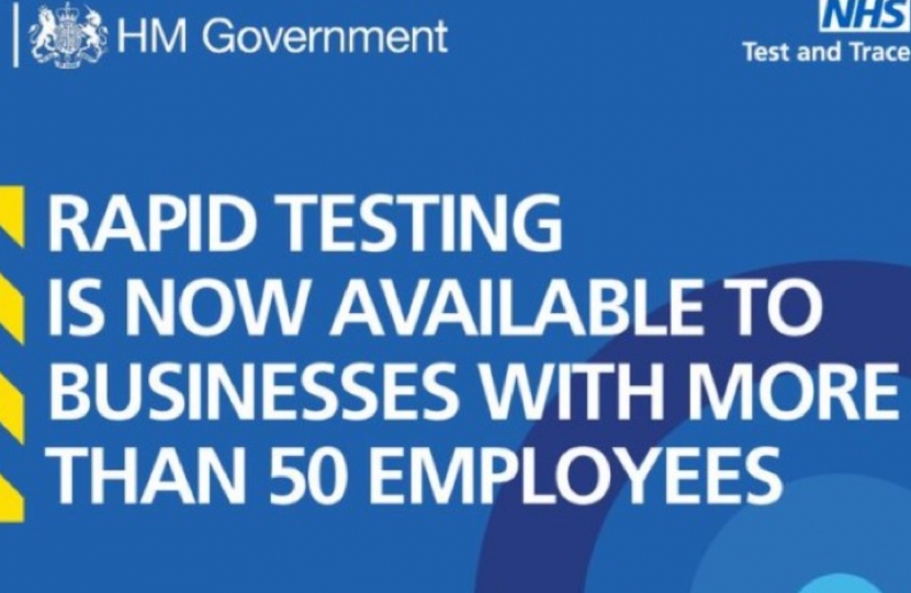 Rapid testing for businesses with more than 50 employees