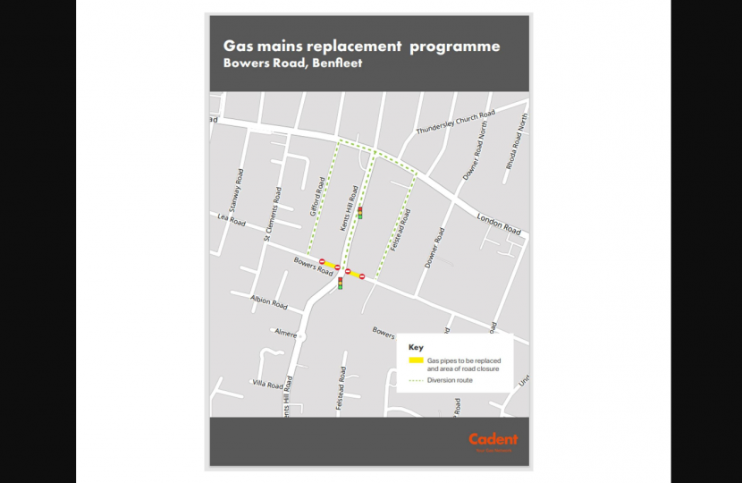 Planned Cadet mains replacement gas works starting 30th of March