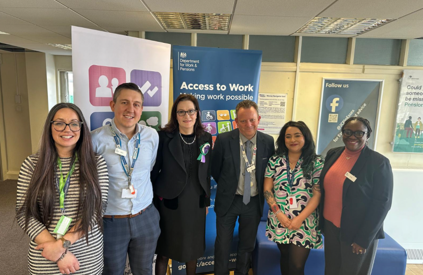 Rebecca Harris helps with 'Interview Day' at Canvey Job Centre